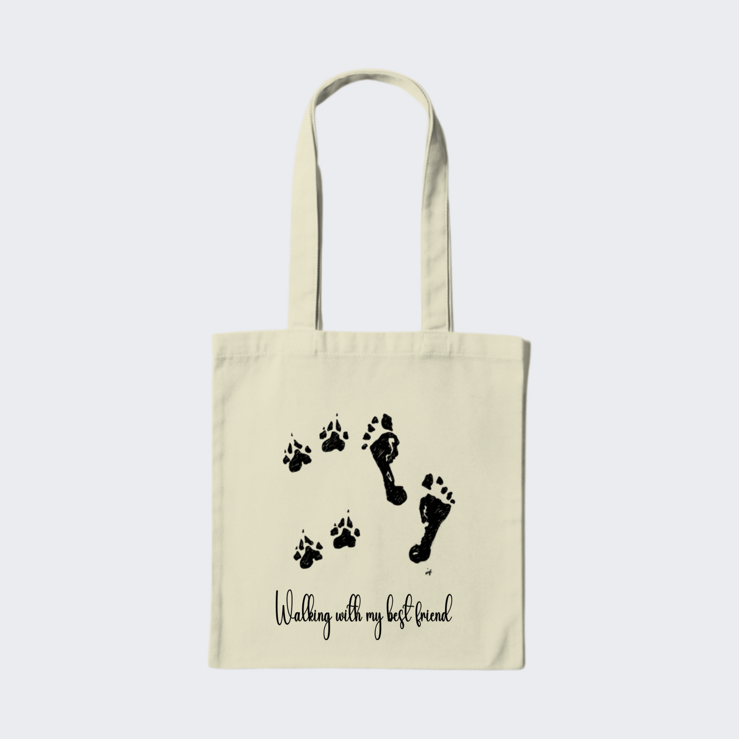 Walking with My Best Friend Tote Bag - Designed by Mel Champion