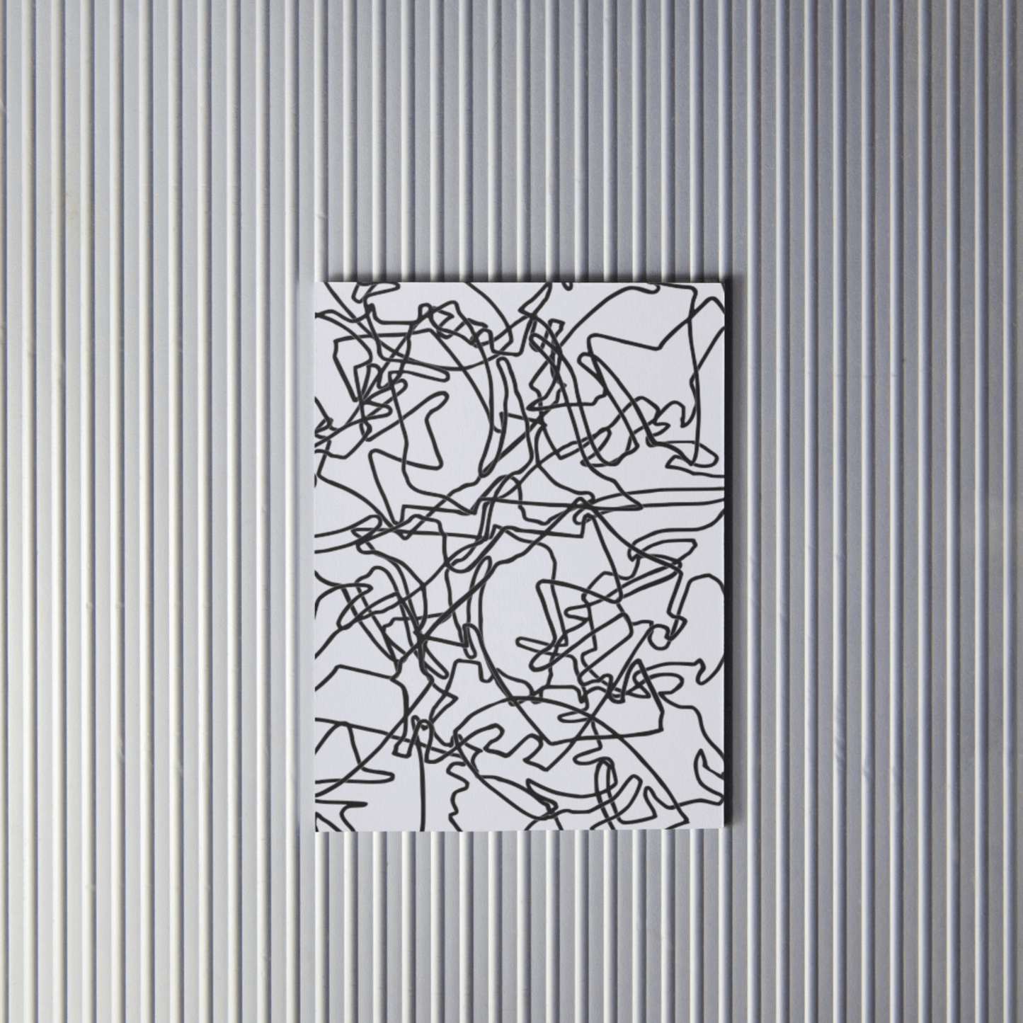 Black and White Lines Canvas Print