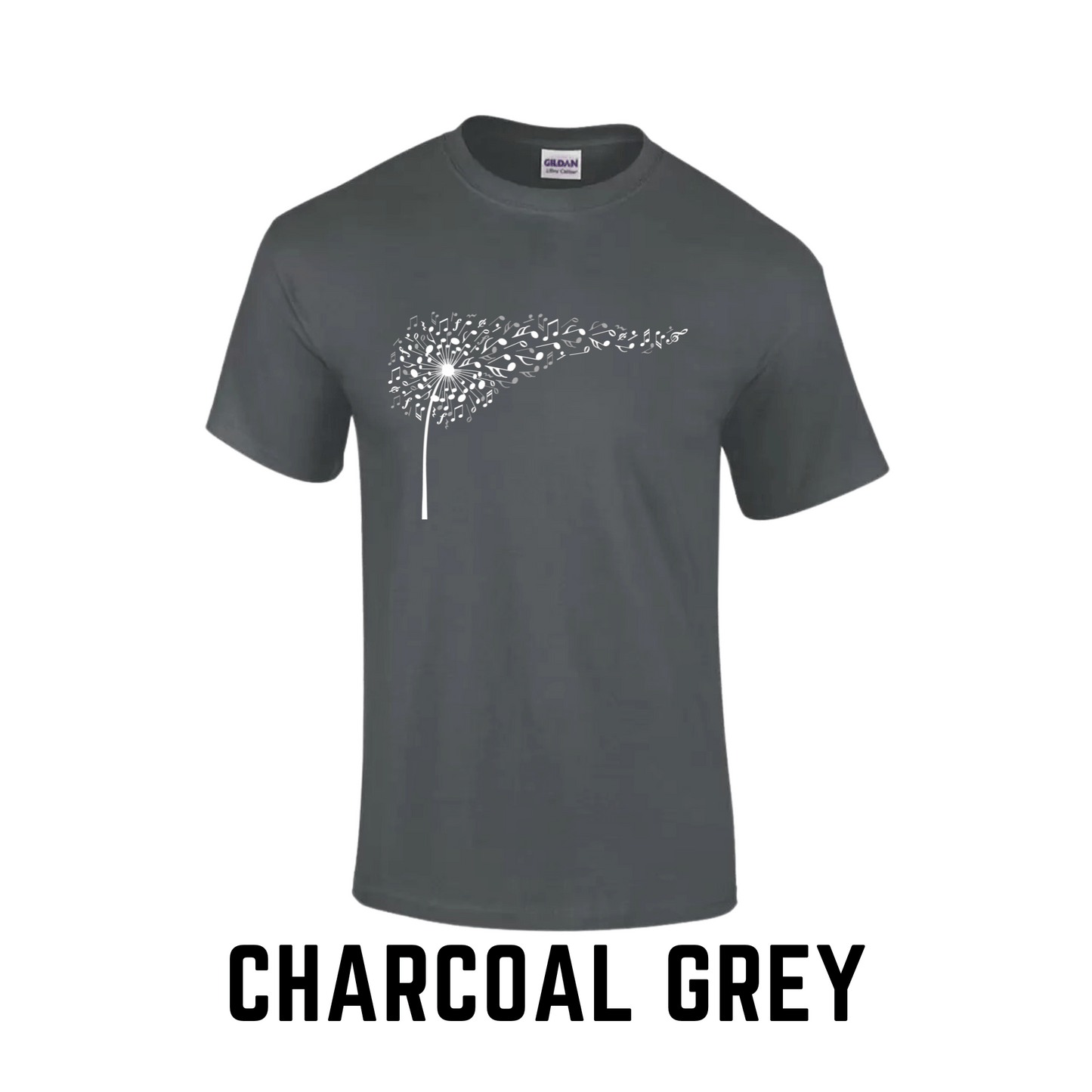 Musical Dandelion | Printed Crew Neck T-Shirt