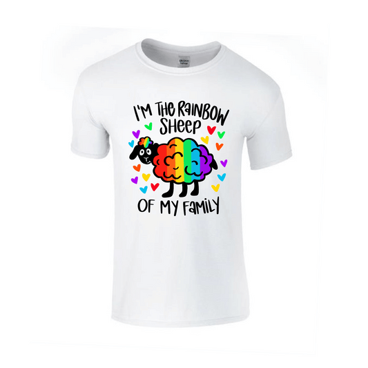 I'm the Rainbow Sheep | Printed Crew Neck T-Shirt