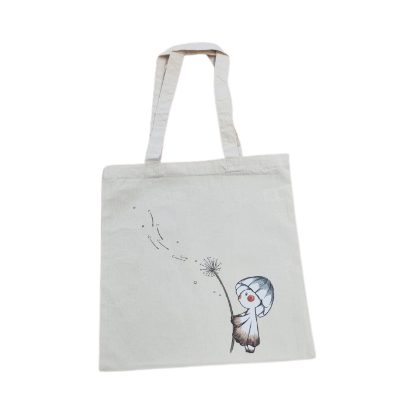 Mohn Art Little Mushroom and Dandelion | Cream Cotton Tote Bag