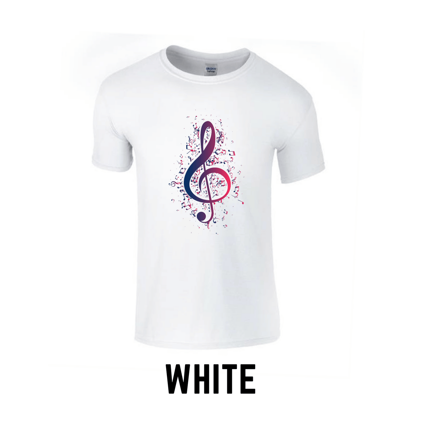 Treble Clef Music Theme | Printed Crew Neck T-Shirt